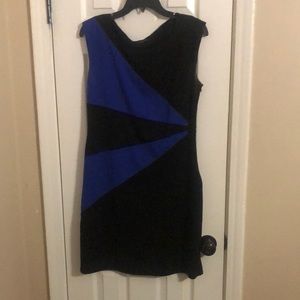 Blue and black dress